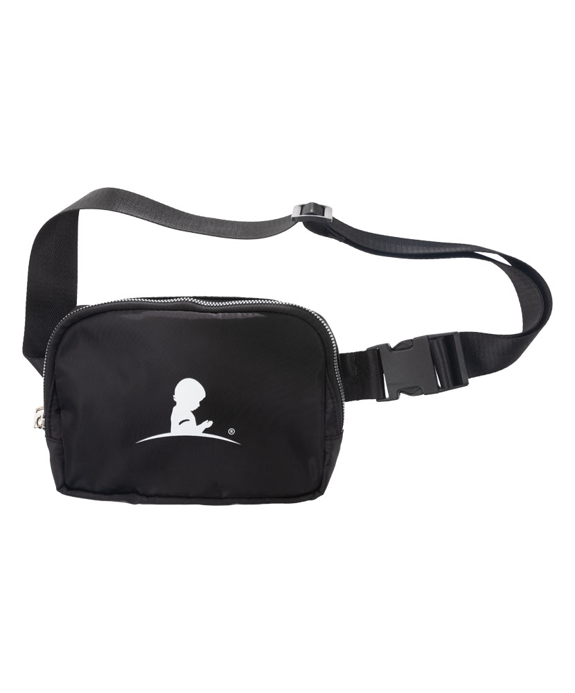 Water-repellent Belt Bag with Adjustable Strap - Black